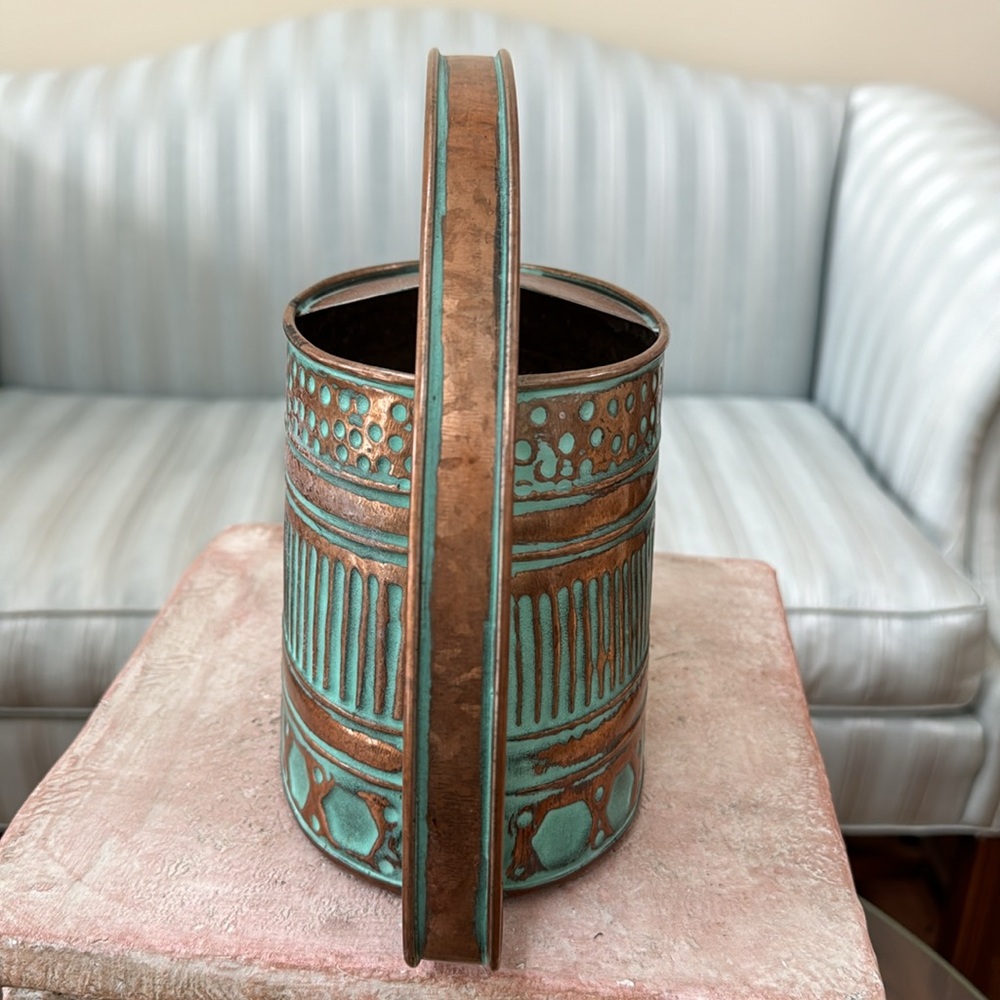 Robert Allen Copper & Teal water can - Picture 4 of 7